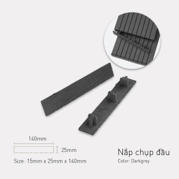AWood End Cover Darkgrey