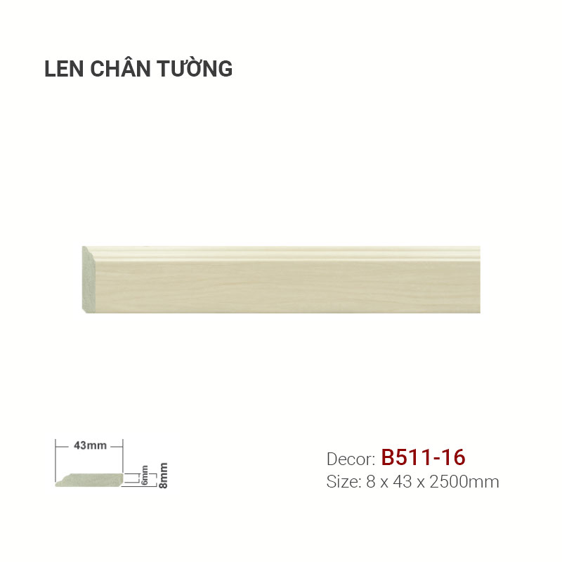 Plastic skirting B511-16