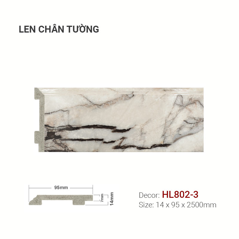 Plastic skirting HL802-3