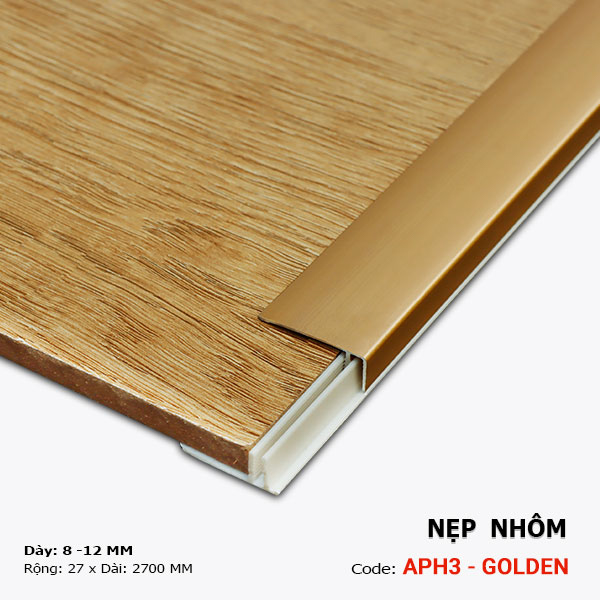 Aluminium end border APH3 - Golden