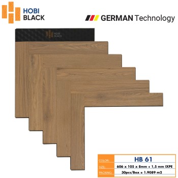 Hobi Black Herringbone Laminate Flooring HB61